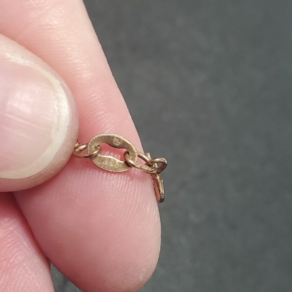 Rose gold over SS heart pendant necklace - Picture 8 of 11